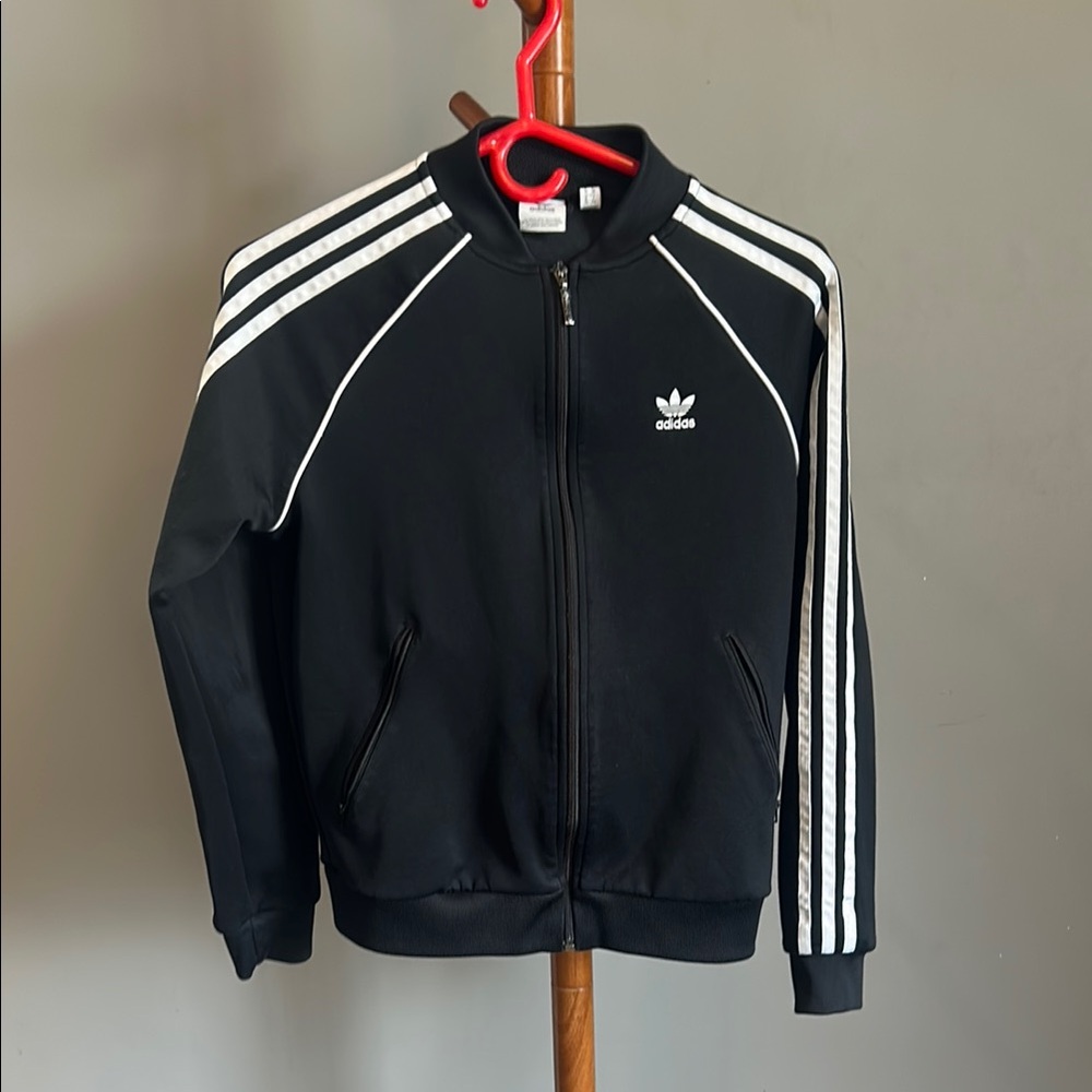 Adidas Black and White Track Jacket Iconic Design
